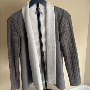 Neiman Marcus Brown and Cream Cardigan